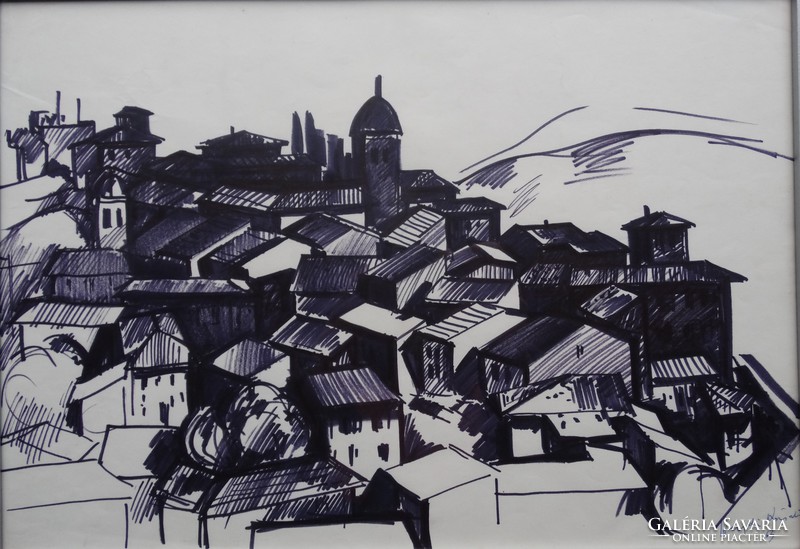 László Hajdú: roofs in Szentendre