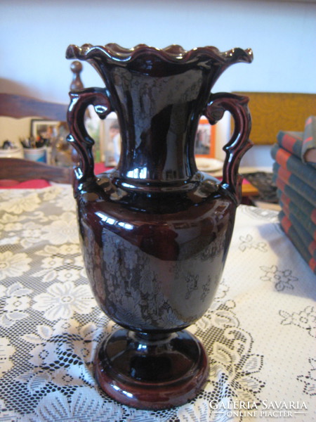 Mezőtúri , Lévai ,  szecessziós  váza  , nagyon szép  mázzal  ,31 cm