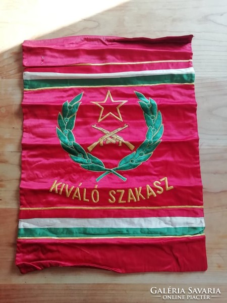 Excellent section of embroidered silk flag