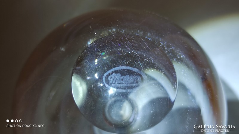 Art deco moser rudolf eschler culbuto glass decanter bottle 1930s czechoslovakia marked