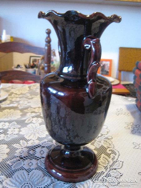 Mezőtúri , Lévai ,  szecessziós  váza  , nagyon szép  mázzal  ,31 cm