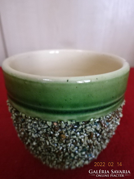 German glazed ceramic mini pot, height 7.3 cm. He has! Jókai.
