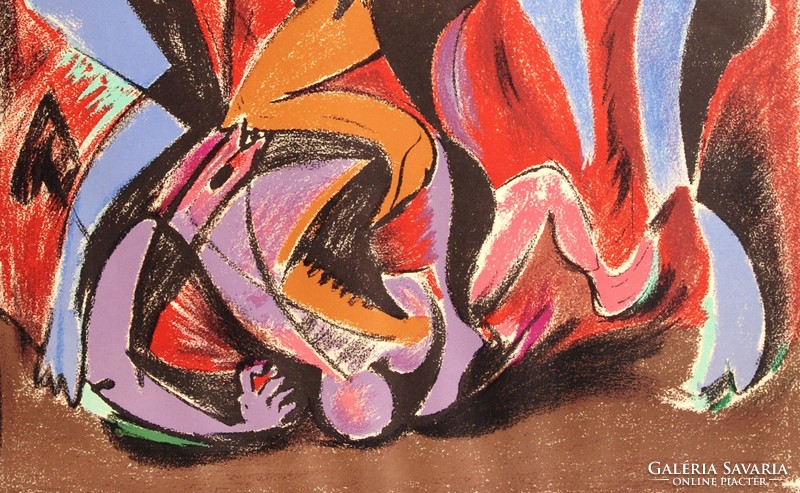 André masson (1896-1987): Orpheus, 1933-1972 - numbered color lithography, 2622/5000 copies