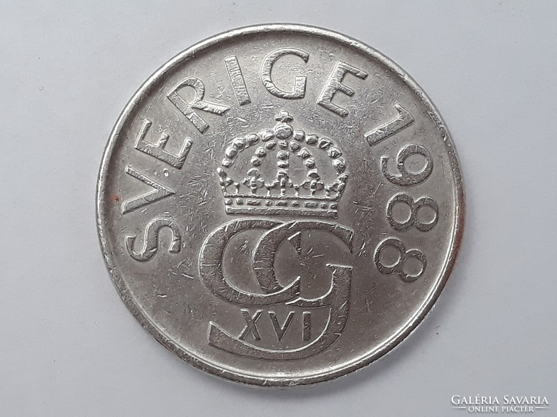 Svédország 5 Korona 1988 érme - Svéd 5 kronor 1988 külföldi pénzérme