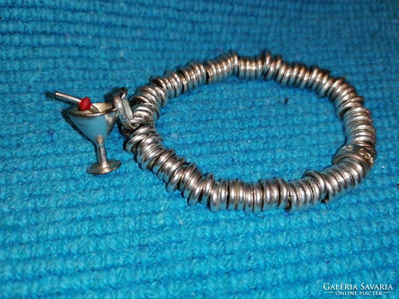 Links of london silver bracelet with cocktail glass