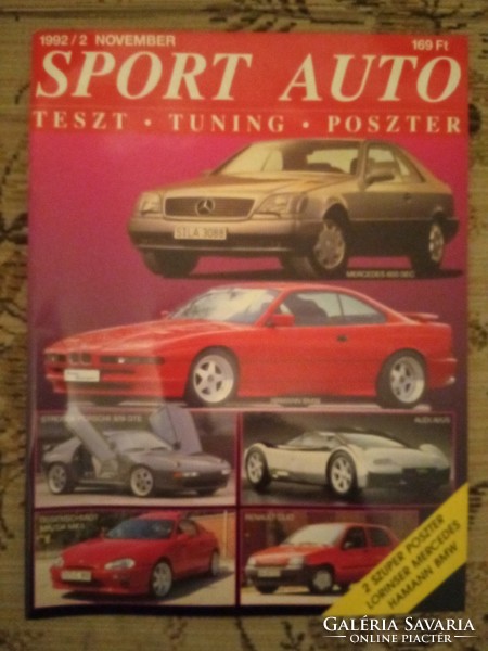 Sport Autó újság 1992 / 2  ! Novemberi kiadás ! Jó állapotban !!!
