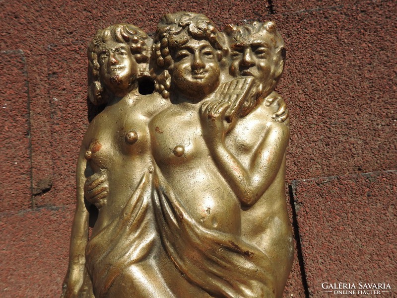 Bacchanalia copper wall sculpture