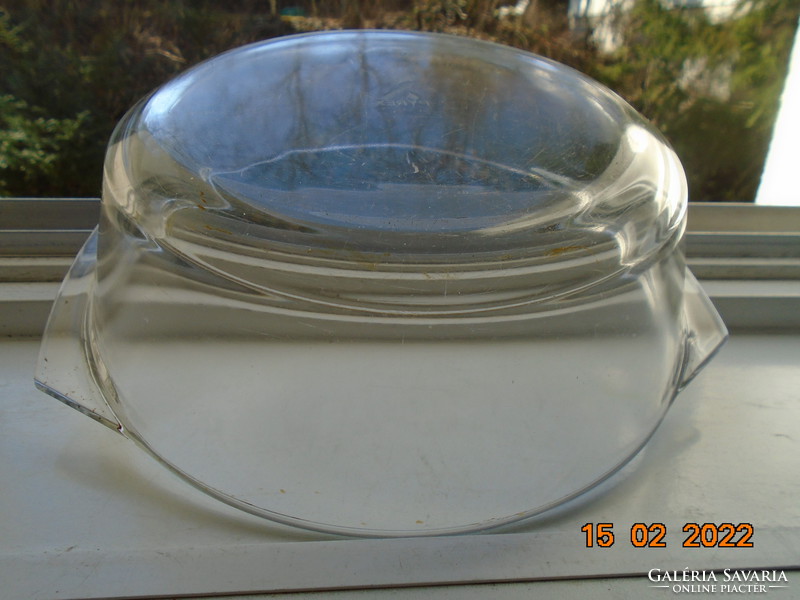 Jena bowl, transparent marked pyrex made in France 254-1-ah