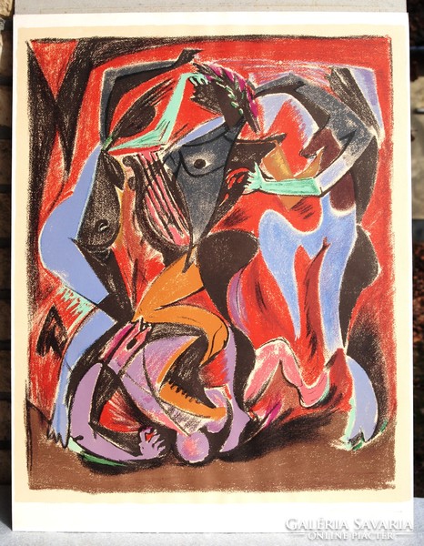 André masson (1896-1987): Orpheus, 1933-1972 - numbered color lithography, 2622/5000 copies