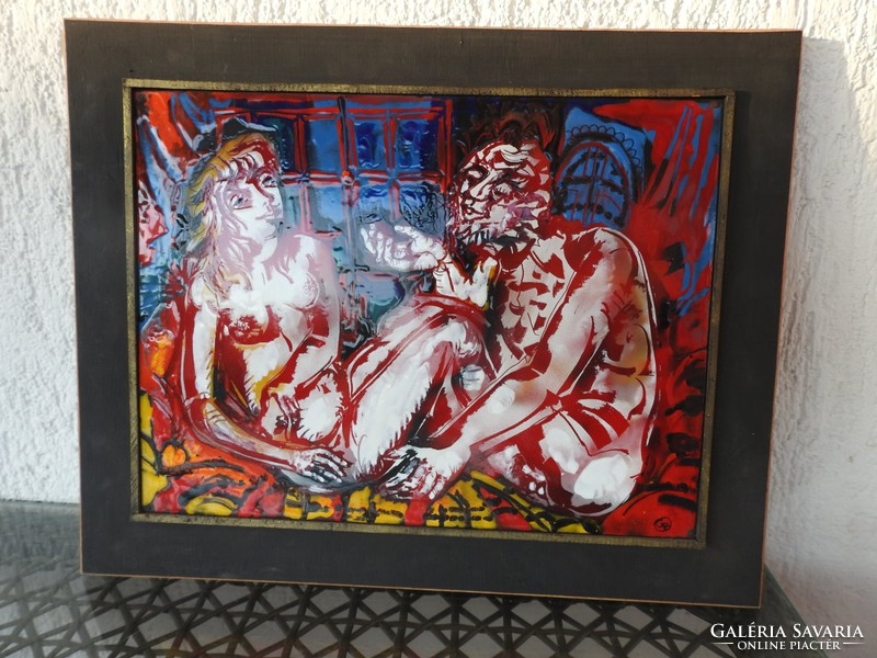 Tibor Uhrin: confession - fire enamel mural