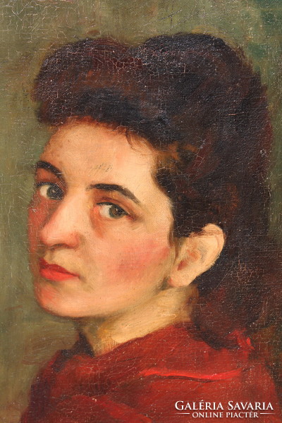 János P. Bak: a woman smoking a cigarette, 1940