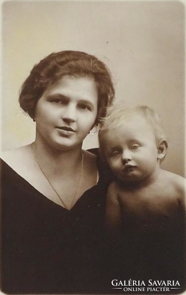1H637 Brenner SZEGED: Anya gyermekével fotográfia 28.5 x 22.5 cm
