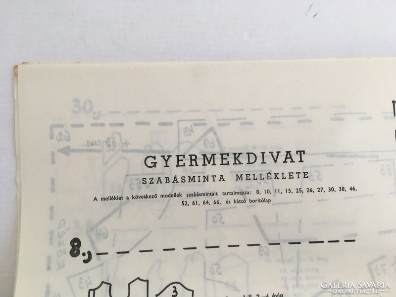 Gyermekdivat 1967., retro divatújság, divatlap szabásminta melléklettel