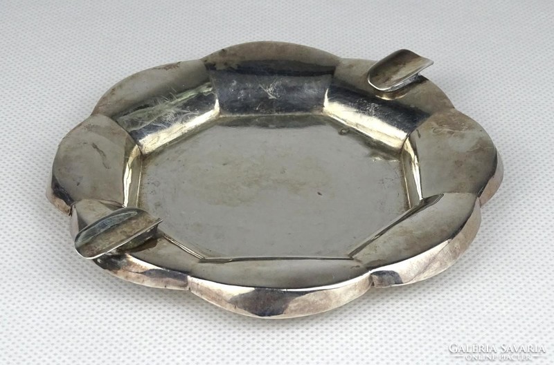 1H442 old two-position marked art deco silver ashtray 47 g
