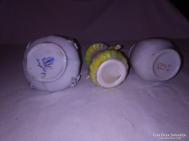 Porcelain small vase - three pieces together