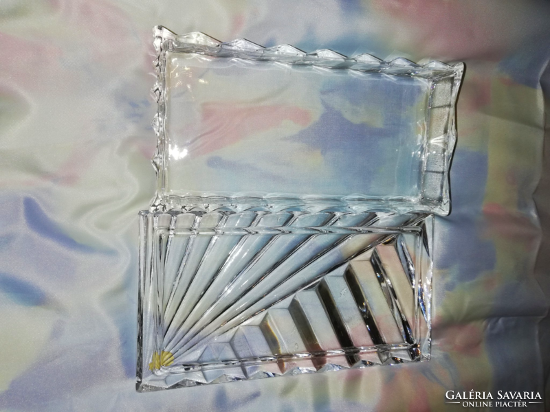 Beautiful large crystal glass box 20x11 cm.
