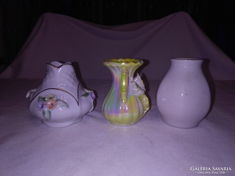 Porcelain small vase - three pieces together