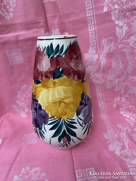 Antik 1927-es évek márkajelzésű Hollóházi Riolit váza