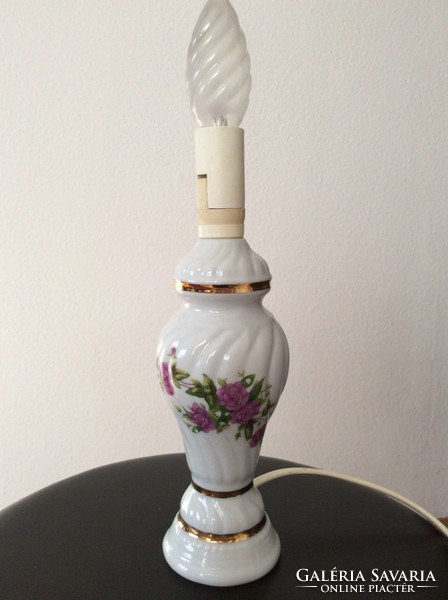 Porcelain table lamp without umbrella