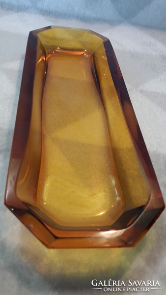 Exclusive Art Deco Amber Glass Toilet Set (L2231)