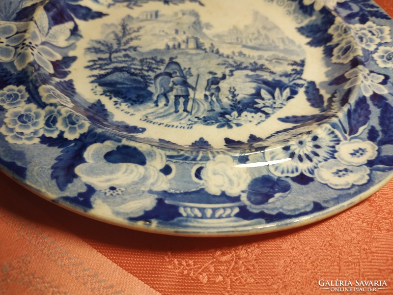 Antique English porcelain, angelic, scene plate