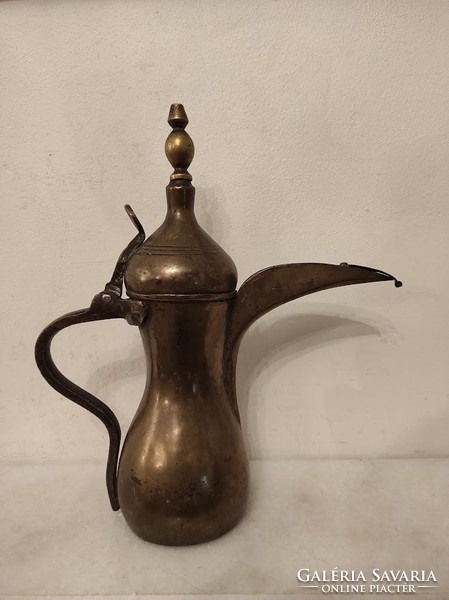 Antik konyhai eszköz sárgaréz arab kávé kiöntő kancsó 514 4979