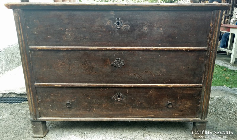 Kelengyés, (wedding) chest of drawers 1880 - old folk peasant antique restored