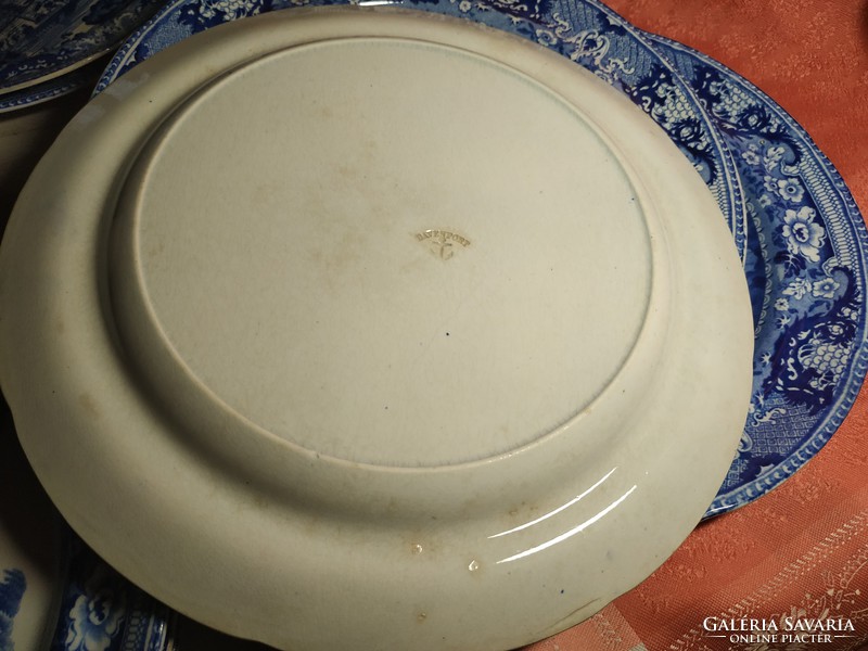 Antik Davenport angol sárkány mintás nagy lapos tányér