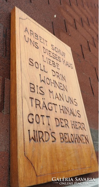 Oak wall blessing - wall blessing in German _huge, heavy piece
