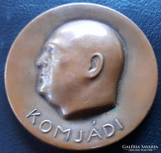 Komi. Hungarian Floating Association br commemorative medal, plaque (60mm) 1934 (Csorba géza 1892-1974)