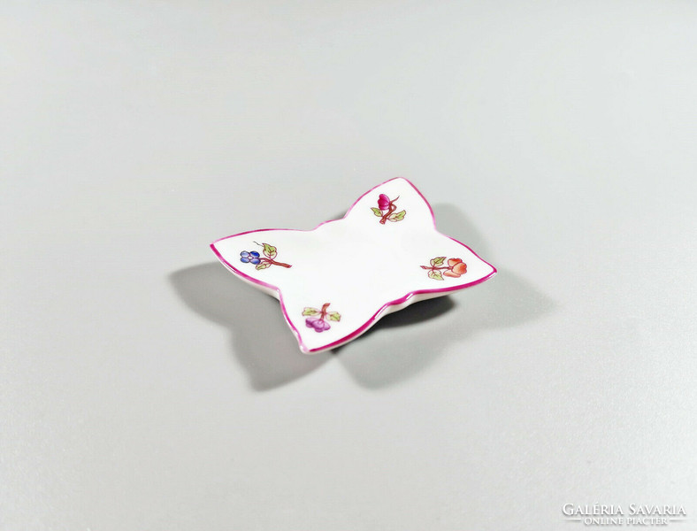 Herend, butterfly-shaped 5.7 Cm porcelain incense holder, flawless! (I100)