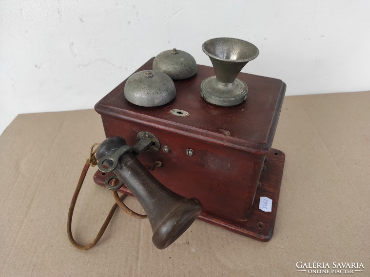 Antique wall mounted wooden telephone 1890-1905s 5063