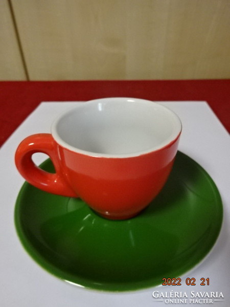 Walküre German porcelain coffee cup + placemat. Hungarian national color. He has! Jókai.
