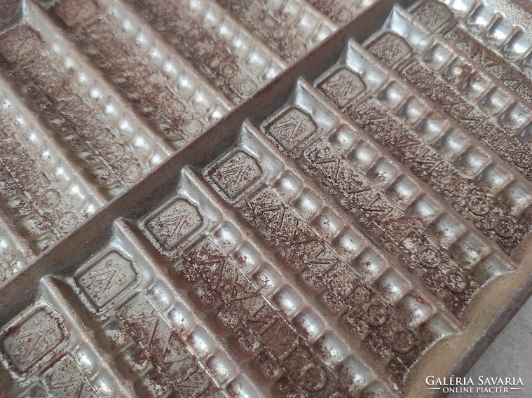 Antik csokoládé csoki bonbon fém öntőforma cukrász édesség készítő eszköz 882