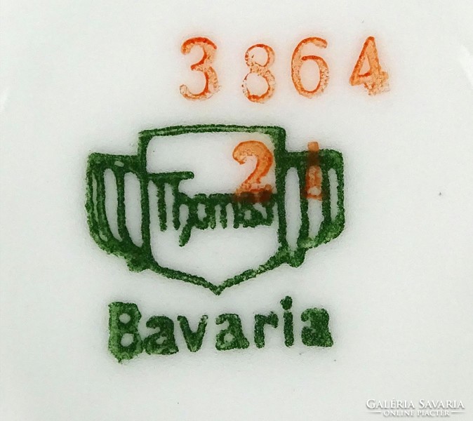 1H761 Régi virágdíszes jelzett Bavaria porcelán kávés 4 személyes készlet