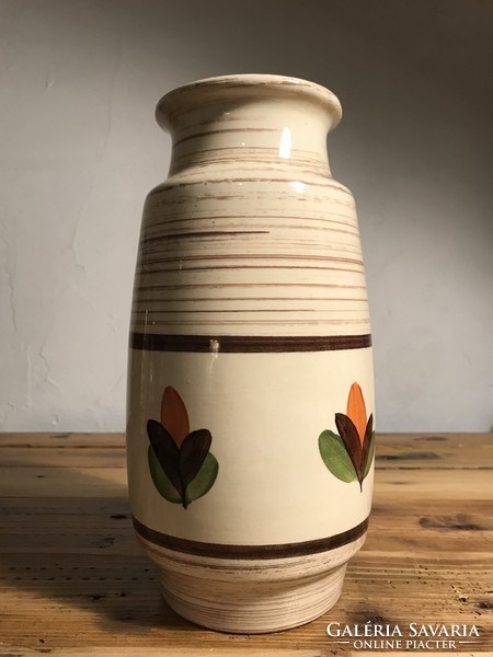 Retro west-germany scheurich flower pattern vase t-126