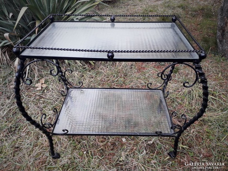 Wrought iron table / trolley