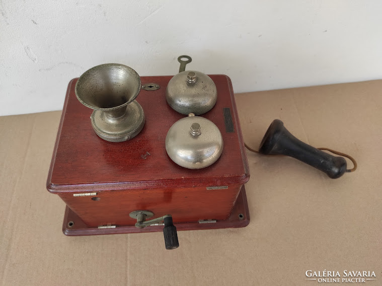 Antik falra szerelhető fa telefon 1890-1905 as évek 5060