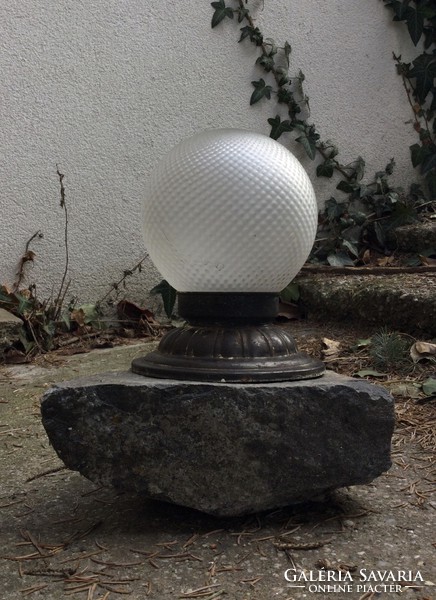 Beautiful spherical lamp with a beautiful lampshade