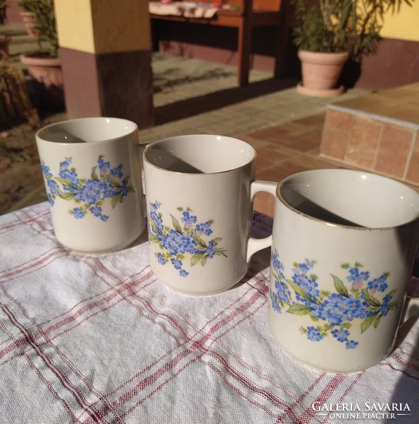 Zsolnay small floral antique mugs