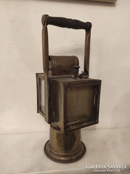 Antique copper miner carbide lamp 460 4977