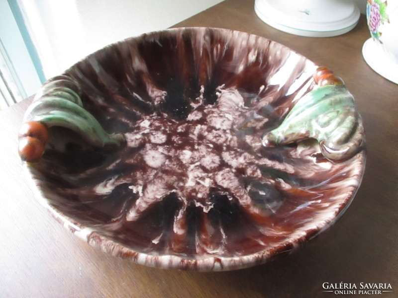Rare beautiful large hop ceramic bowl 25 cm diameter.Flawless