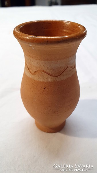 Mini, folk ceramic jug, vase. From 1979. Flawless. 8 cm High.