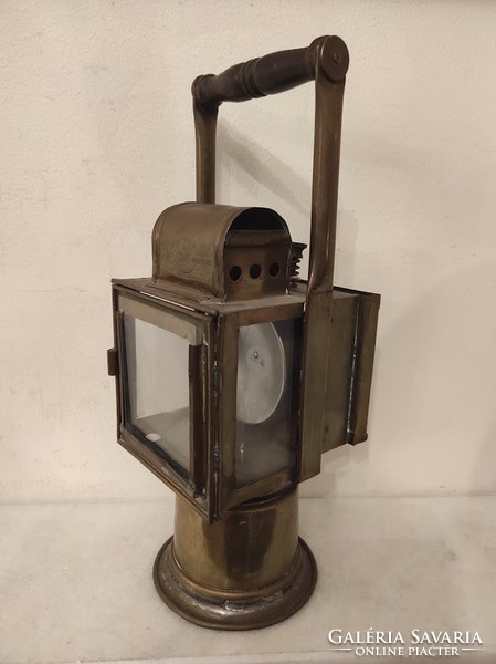 Antique copper miner carbide lamp 460 4977