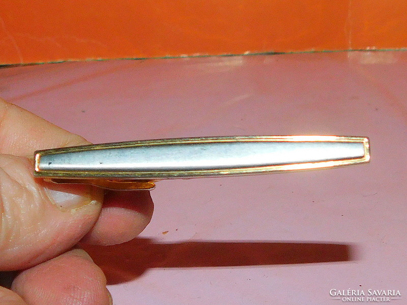 Gold-silver two-tone old tie pin clip
