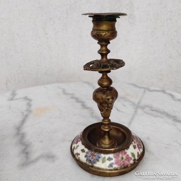 Antique candlestick, zsolnay, fischer, 1800s
