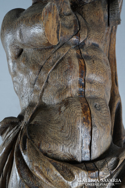 Hercules, 17th century antique wooden statue