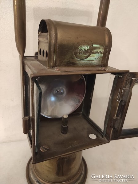 Antique copper miner carbide lamp 460 4977