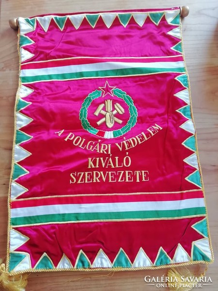 An excellent organization for civil protection is a silk embroidered flag