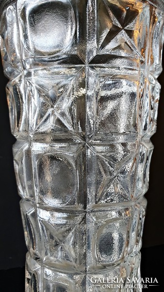 Old glass vase. 18.2 cm High.